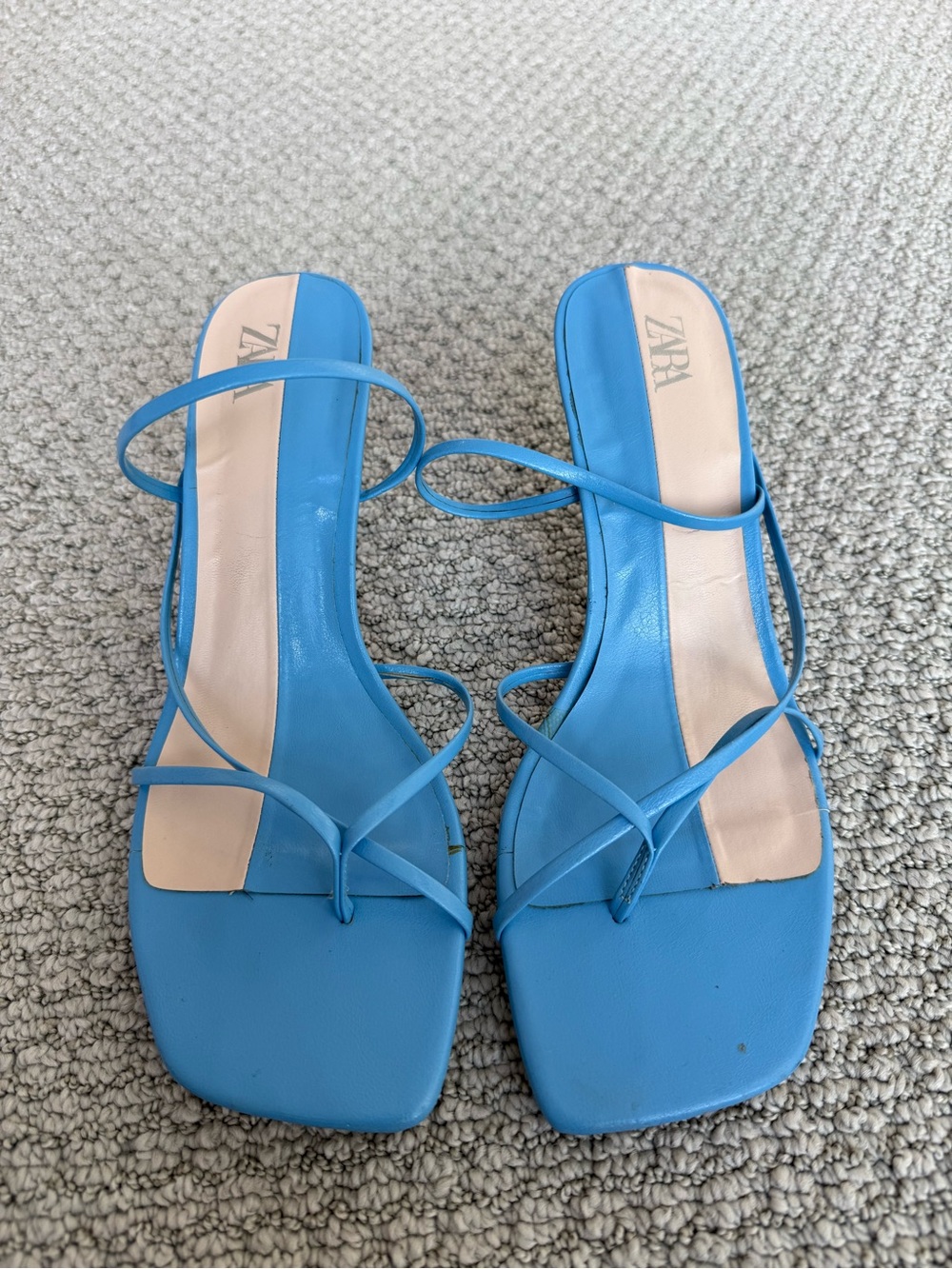Zara Baby Blue Kitten Heels